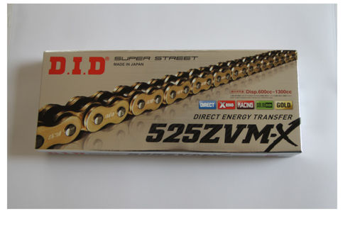 DID 525 ZVMX rivet lock X-ring superbike-chain